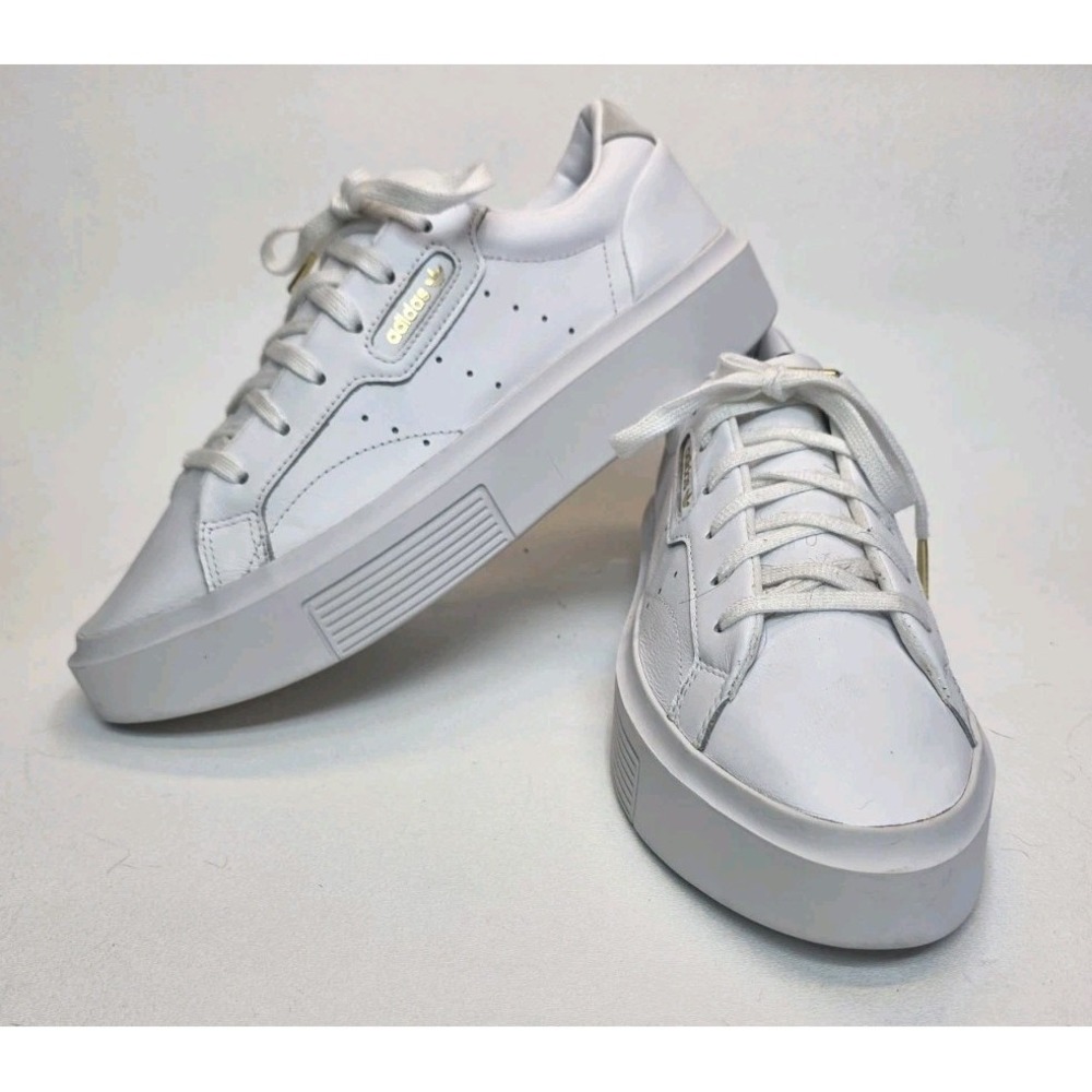 Womens 9.5 Adidas Originals Super Sleek Comfort Sneakers Triple White